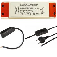 Halogen Trafo 120 W – 12 V, eckig, mit 230 V...