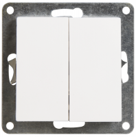 Serien-Schalter McPower Flair, 2-fach, 250V~/10A, UP, weiß