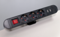 Tischsteckdose McPower SK-03S 3x Steckdose, 2x USB, inkl....