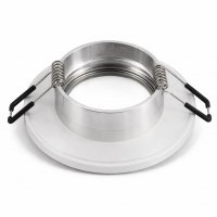 IP44 Einbaurahmen, Aluminium, Rund, Schutzglas, Schraubanschluss