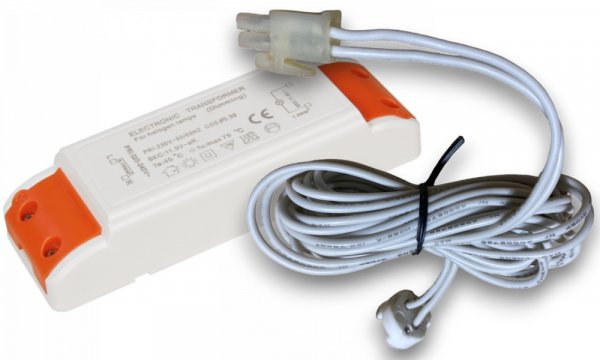 Halogen Trafo 105 W – 12 V, eckig, MR16-Fassung mit 120 cm Kabel