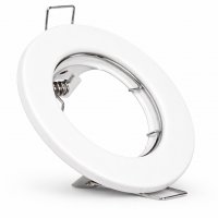 Einbaufassung für LED Spot GU10 MR16 Modul rund Weiß D=80mm