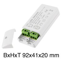 Elektronischer LED Transformator 12W mit Miniverteiler 230V Zuleitung und Schnurschalter