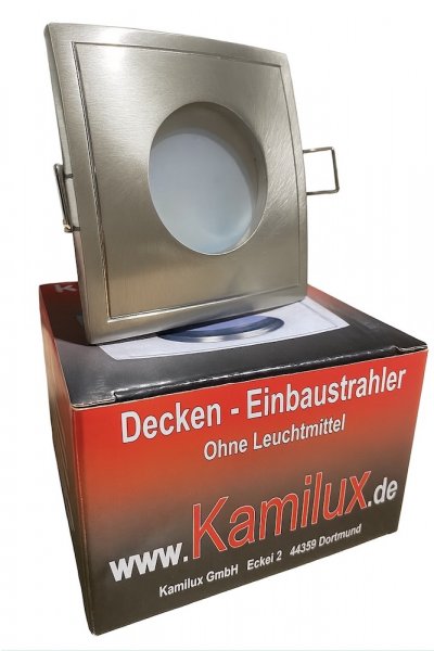 AQUA SQUARE IP65 Einbaustrahler – Rostfrei, 82×82 mm, GU10 & MR16